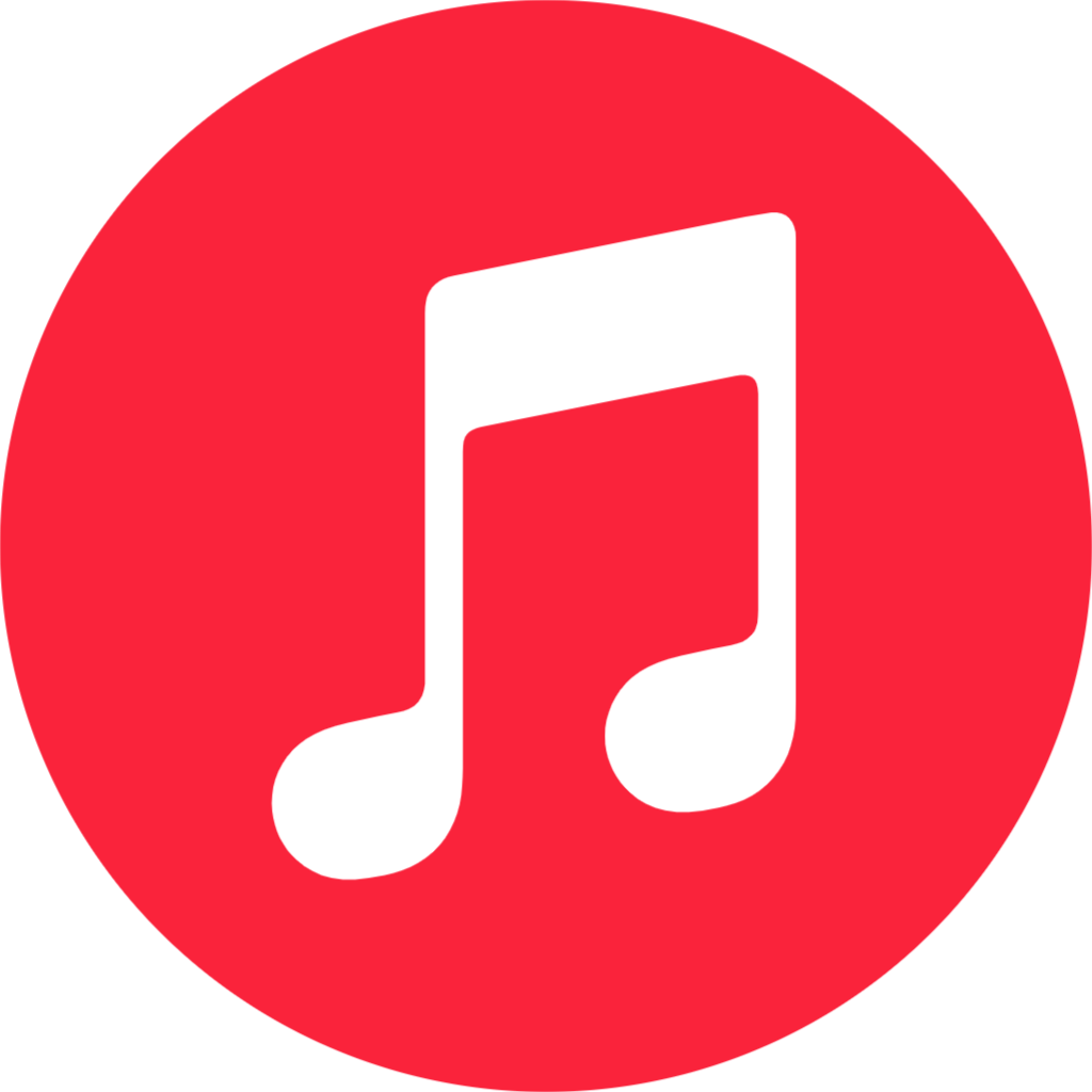 Red apple music round circle 24977 1024